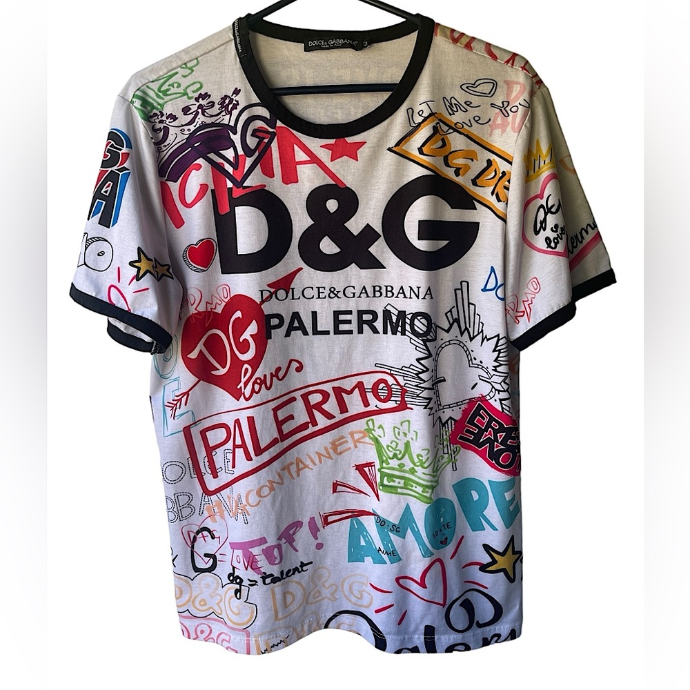 Dolce & Gabbana Authentic Palermo Italy Graffiti Tshirt